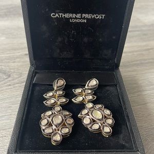Catherine Prevost Crystal Teardrop Earrings
